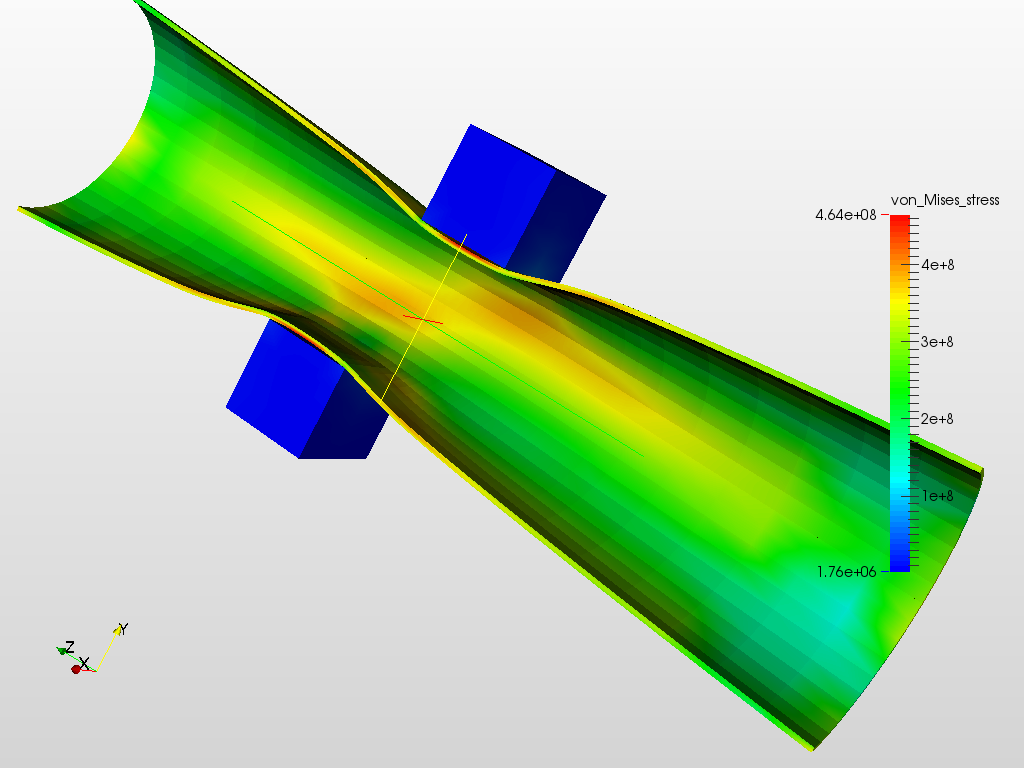 Nonlinear Analysis of a Pipe that is Being Crushed image