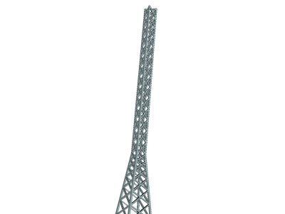 CFD simulation of a lattice tower image