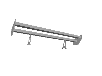 Incompressible turbulent airflow around a spoiler image