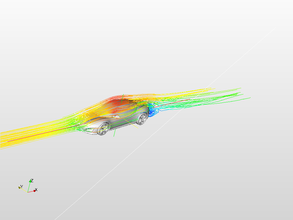 Aerodynamics of a sports car image