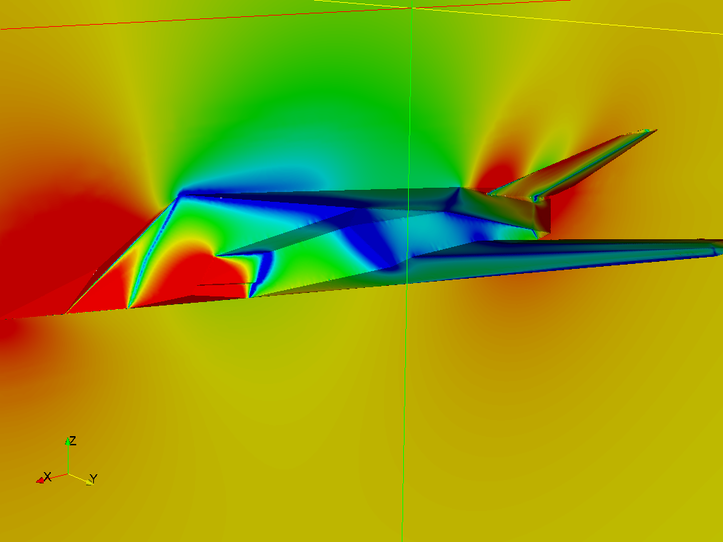 Aerodynamic CFD analysis of an F-117 bomber - Copy image