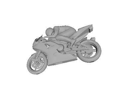 Turbulent airflow around motorcycle copy image