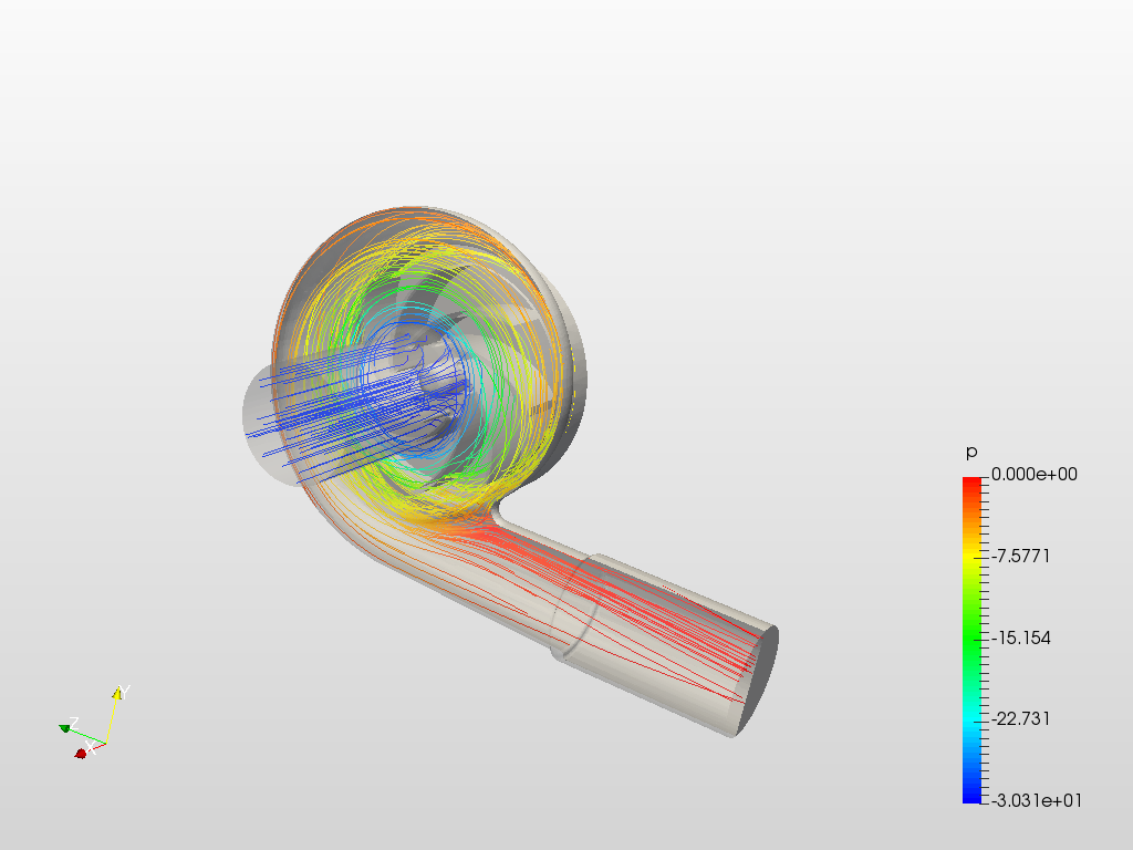 Centrifugal compressor flow image