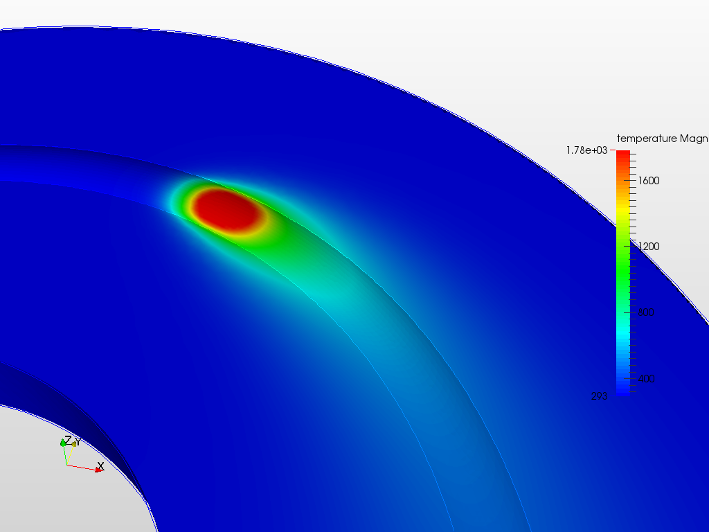 Laser beam melting simulation image