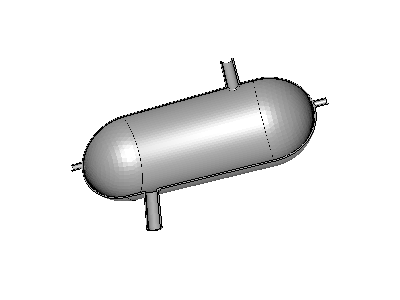 Pressure vessel - thermostructural analysis image