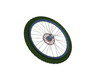 MTB wheel 27.5inch detailed - complete image