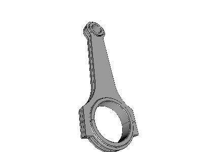 Tutorial-01: Connecting rod stress analysis finished image