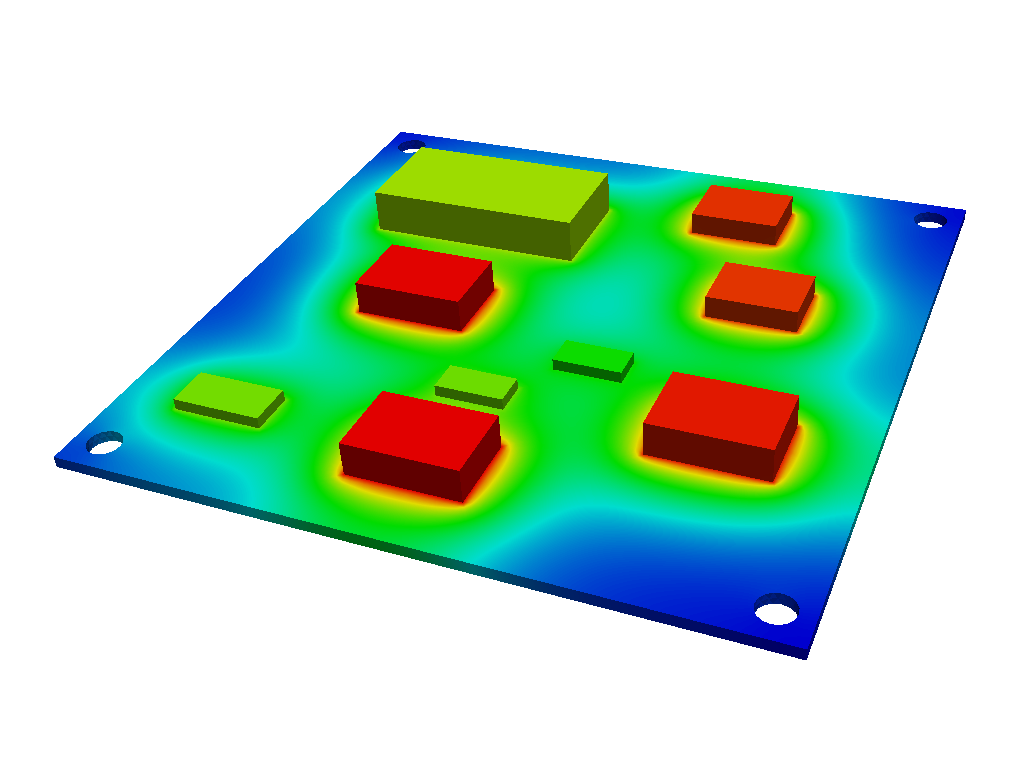 Thermal analysis of an electronic chip image
