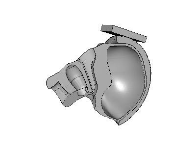 Human skull impact - with and without helmet image