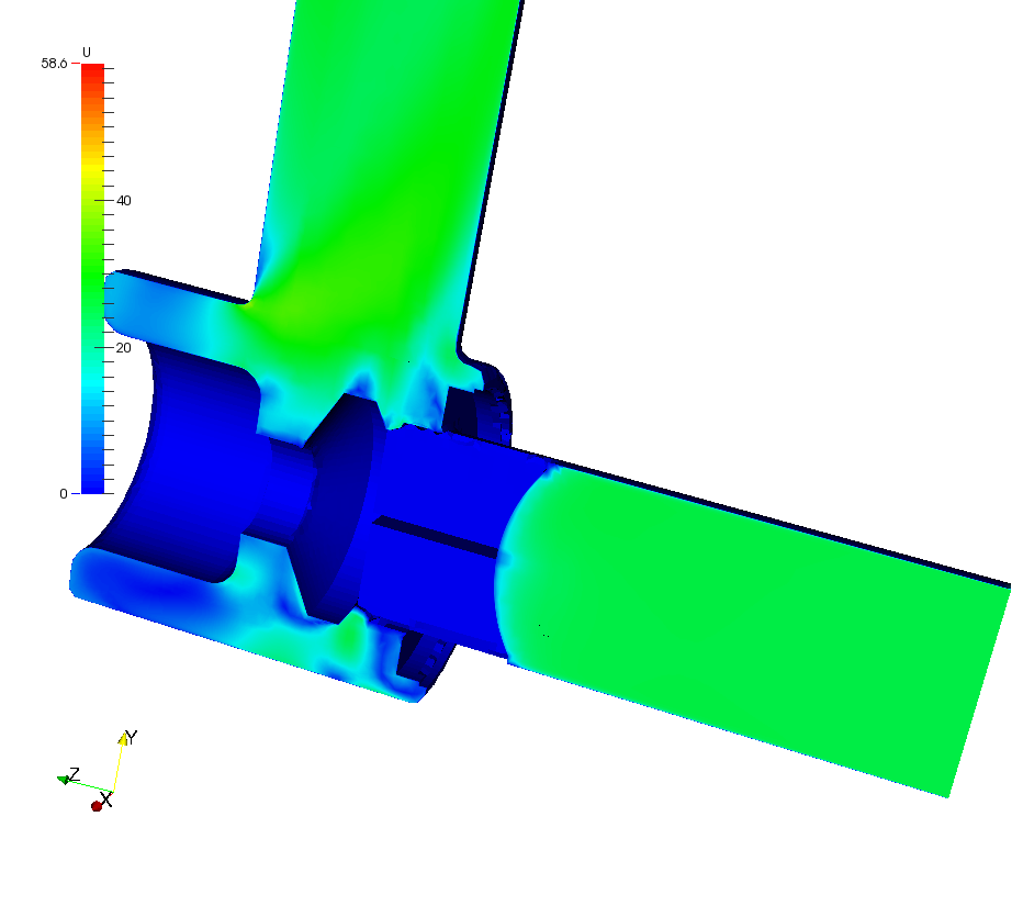 Compressible Flow through a Valve with CFD Simulation image