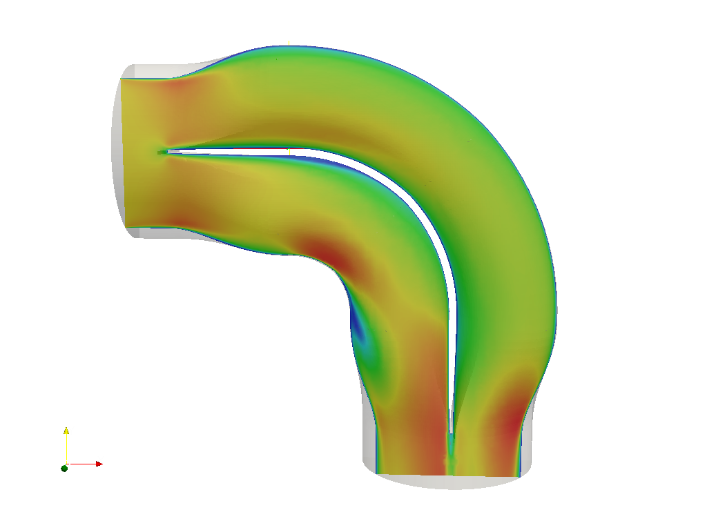 Incompressible Flow Analysis through a Split Duct image
