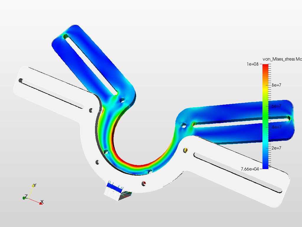 Stress Analysis of a Machine Part Design image