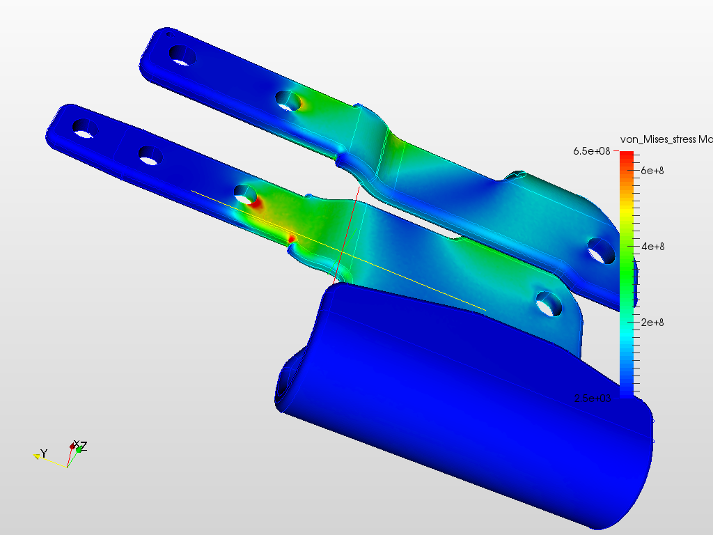 Stress Analysis of a Clamp with Finite Element Analysis image