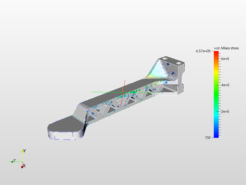 Finite element analysis of Drone Arm image