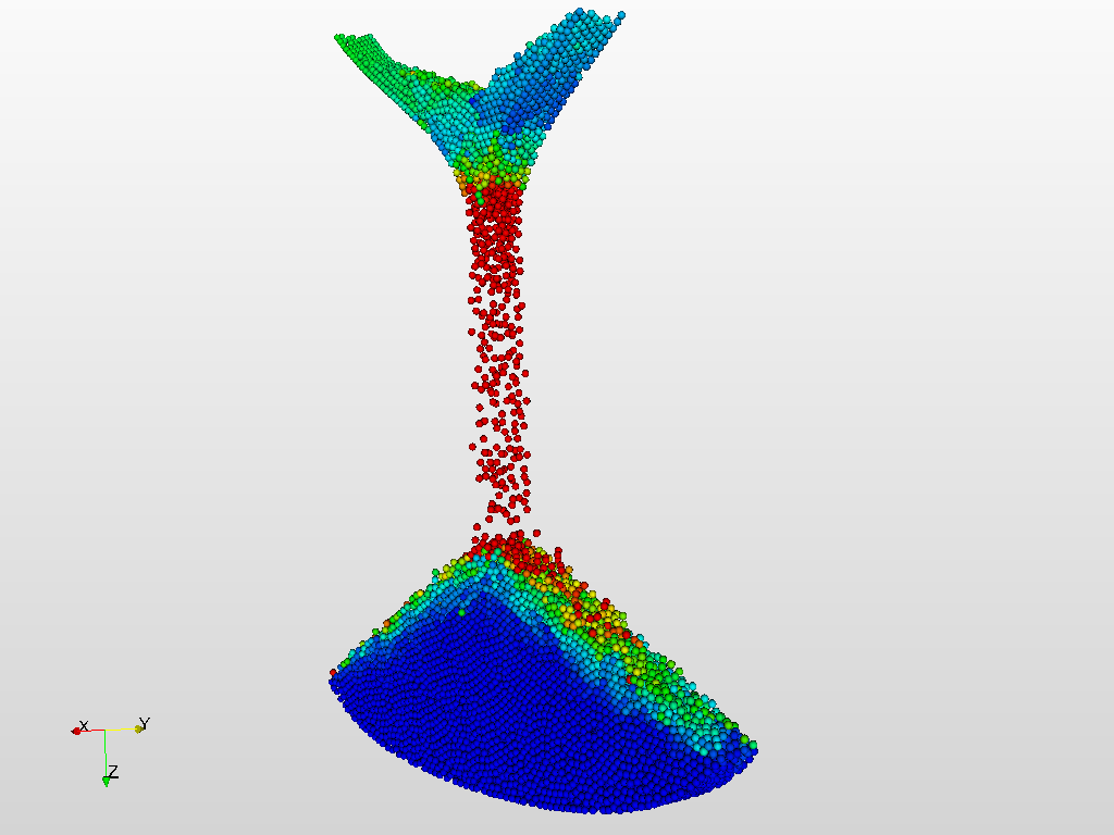 Hourglass Particle tracing Simulation image