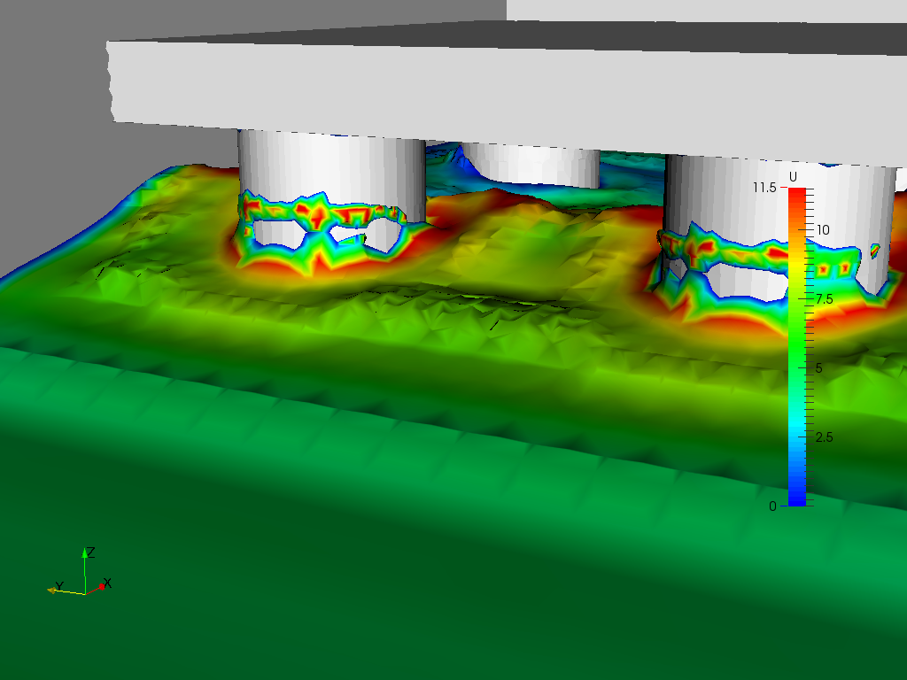 Wave impact of Oil-Rig platform image