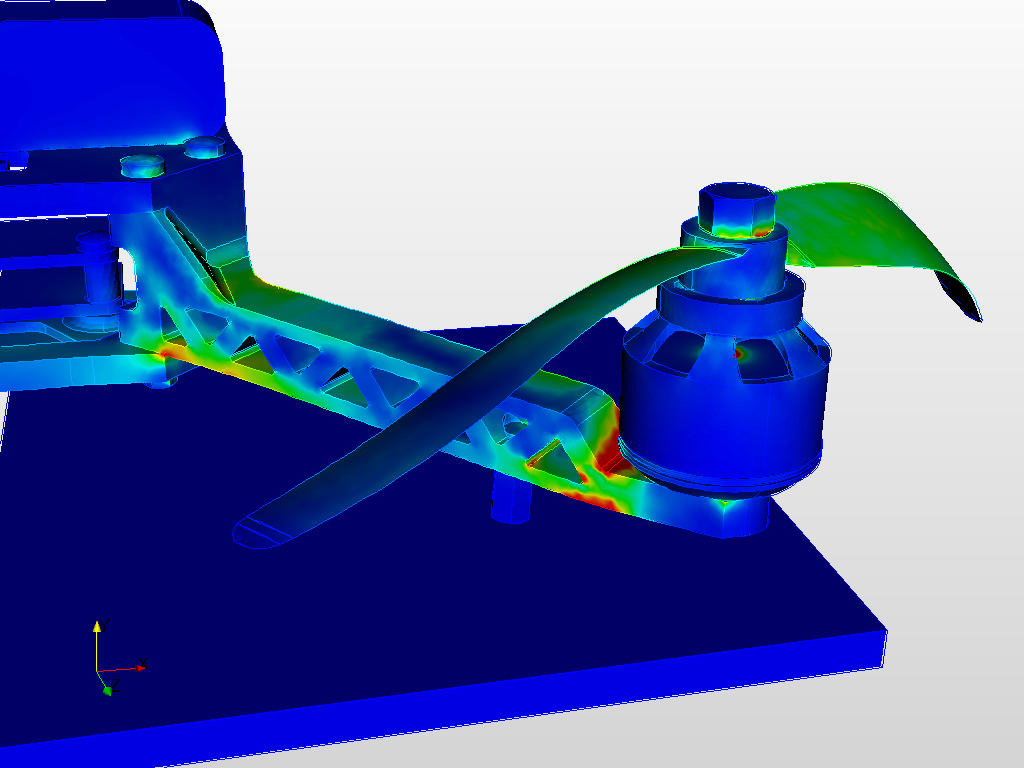 drop_test_of_a_drone_design_-_von_mises_stress image