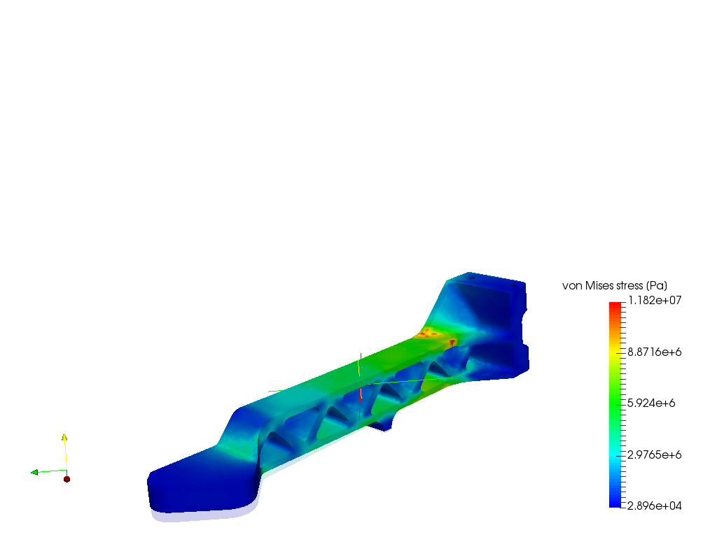 Large Drone Arm - FEA image