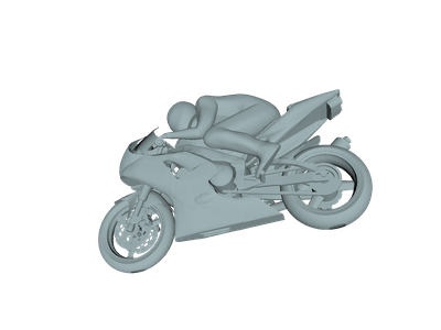 Turbulent airflow around a motorbike image