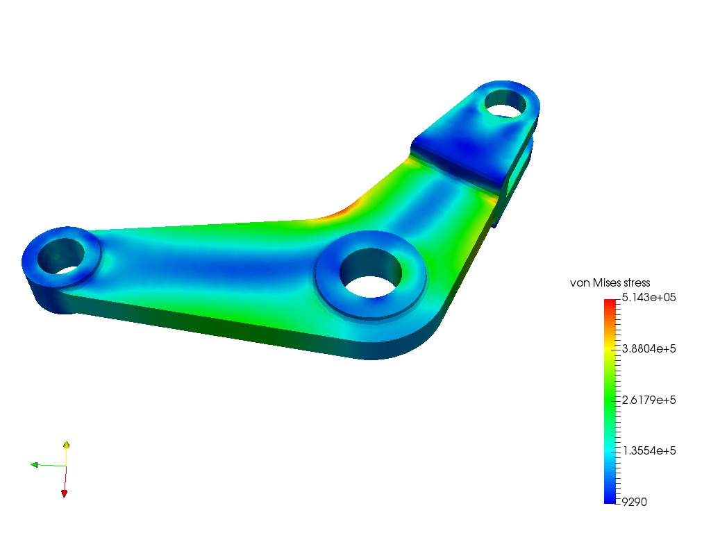 Bell crank stress analysis - Copy image