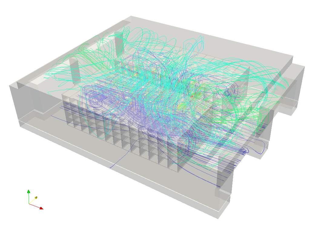 Heat flow in data center image