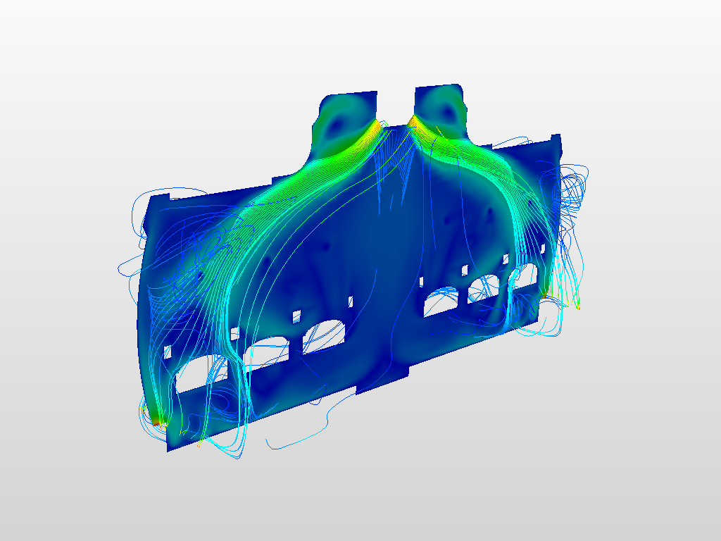 Fluid Flow Simulation of an Airplane Cabin Ventilation  - Copy image