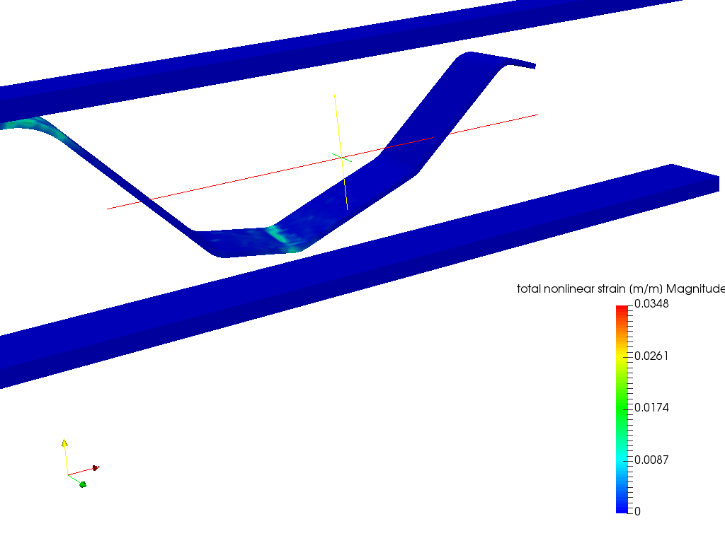 Steel spring part simulation image