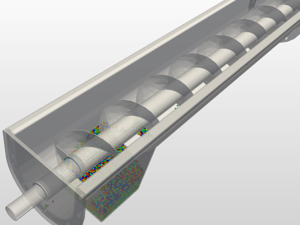 Screw conveyor - Particle analysis image