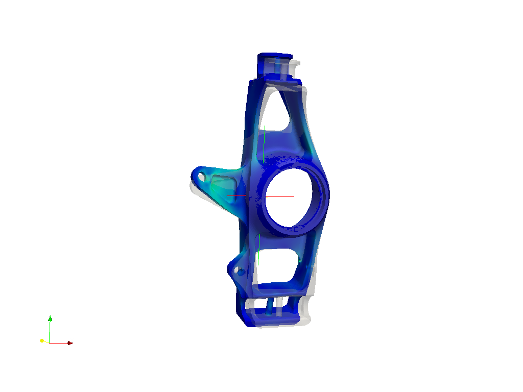 FSAE Upright FEA image