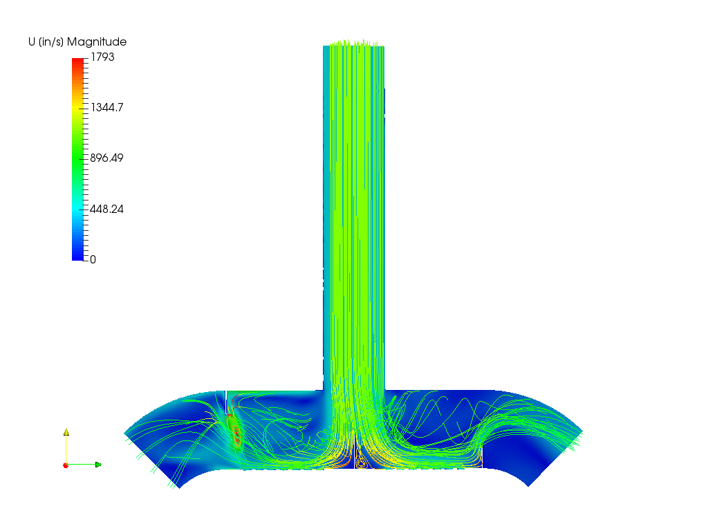 Tee Diffuser - Incompressible CFD image