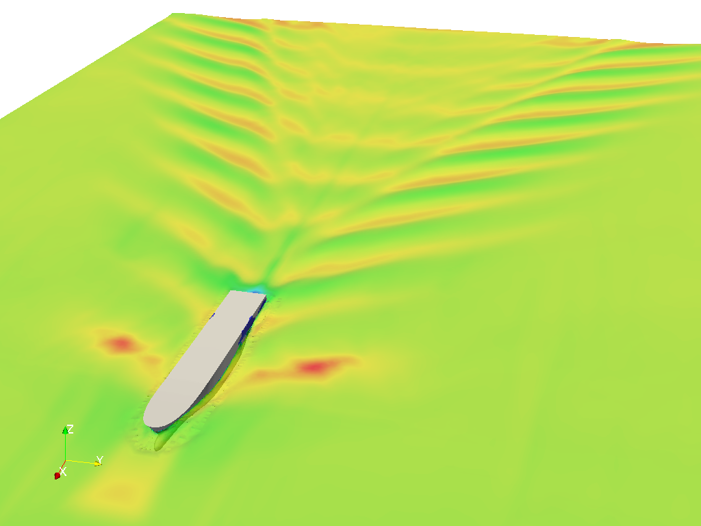 Hull drag analysis simulation image