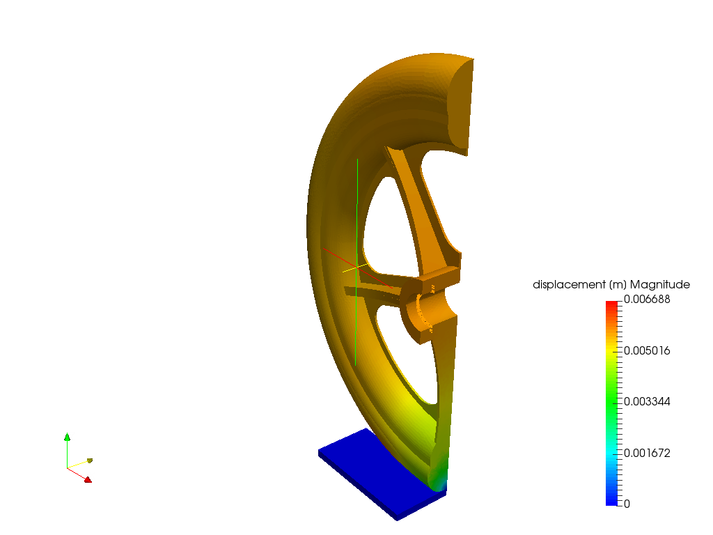 Wheel FEA - other user - with simulation image