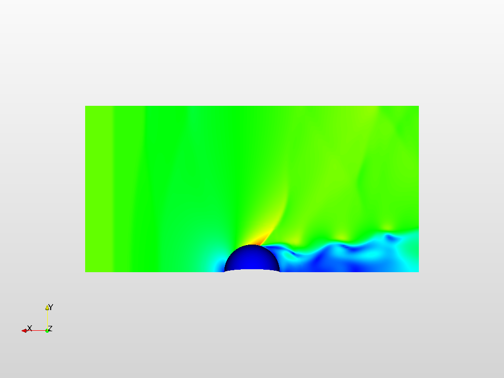 supersonic flow past a sphere_copy image