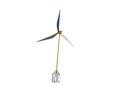 structure analysis of floating wind turbine image