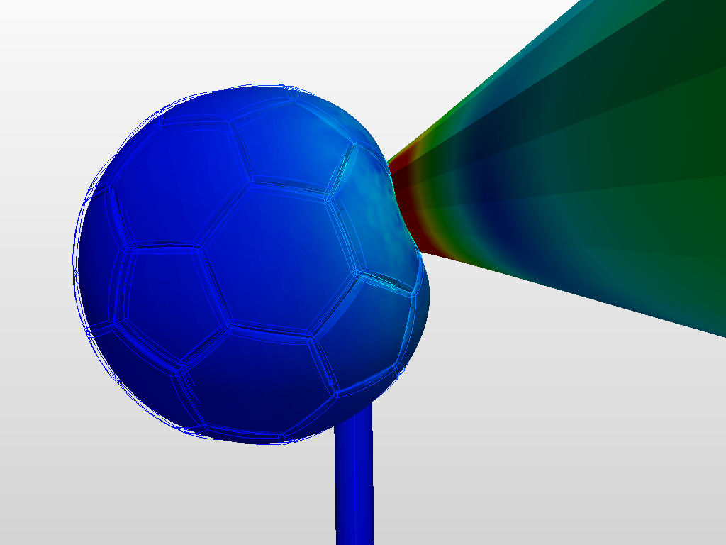 Football impact with goal post image