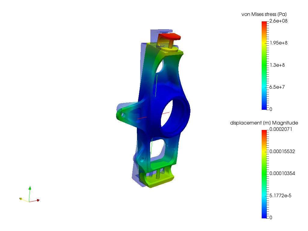 FEA for Formula Student/FSAE - Front Upright image