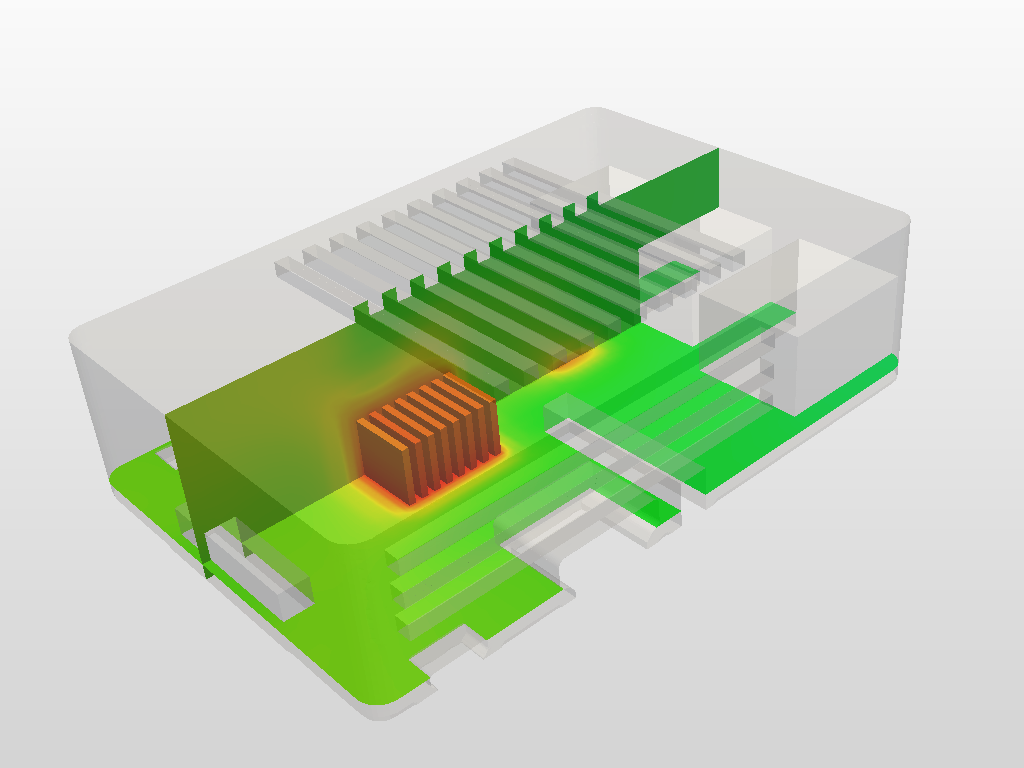 Heat sink-Electronics cooling using CHT image