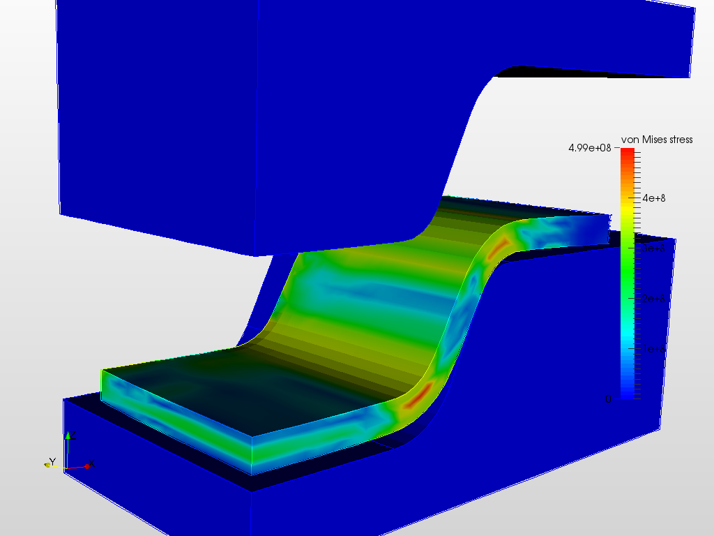 FEA Simulation of a Sheet Metal Stamping Process - Copy - Copy image