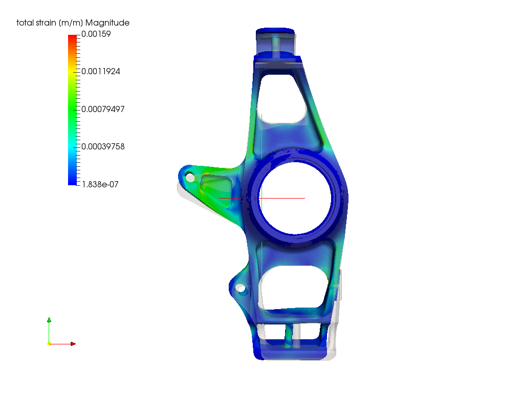 Front Upright Structure Analysis FSAE image