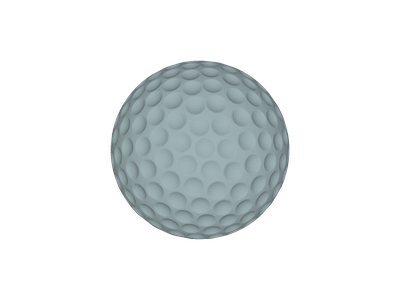 Golf ball external simulation image