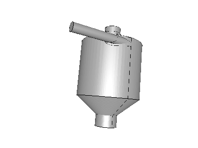 Cyclone gas flow image