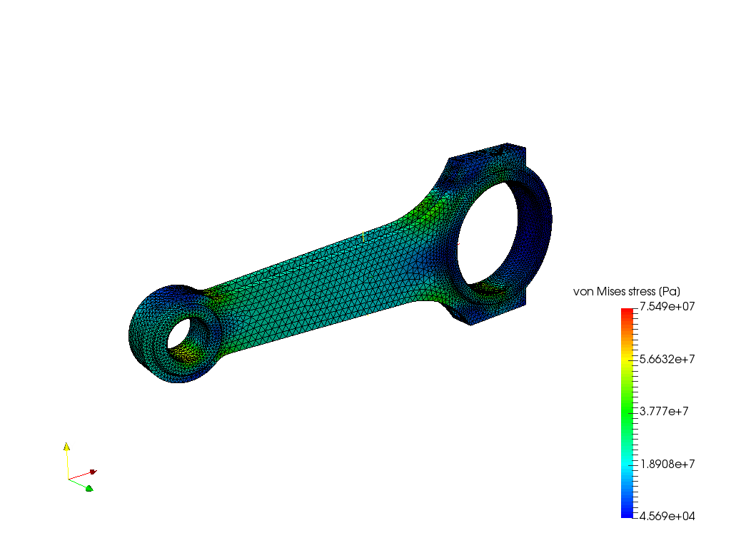 Tutorial-01: Connecting rod stress analysis image