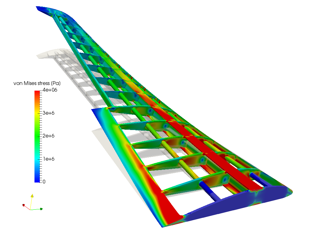 Aircraft wing analysis image