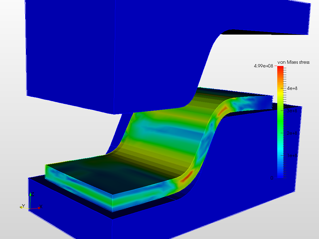 FEA Simulation of a Sheet Metal Stamping Process image