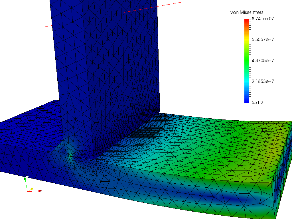 Static Linear Simulation of a Weld Seam  image