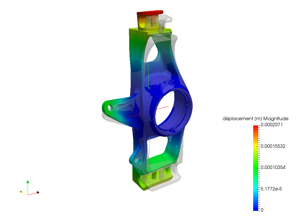 FEA for Formula Student/FSAE - Front Upright _Seayon image