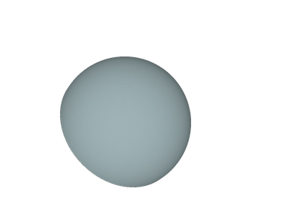 Half of a sphere, with enviroment image