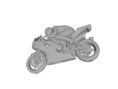 Turbulent airflow around a motorbike test 1 image